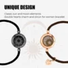 totwoo Long Distance touch Light up&Vibrate Bracelets for Couples, Long Distance Relationship Gifts Smart Sun&Moon Love Bracelet 4