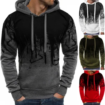 Men's Autumn and Winter Fashion Camouflage Sweatshirt Long Sleeve Hoodie Leisure Sports Hooded Jacket S-4XL