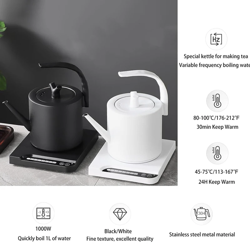 1.0L Smart Electric Kettle with 7 Temperature Control, Teapot, 304 Stainless Steel Water Boiler, Ultra Boiling Hot Water Kettle 2