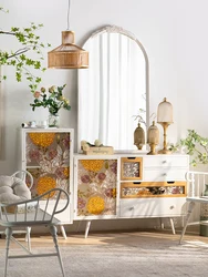 French style retro porch cabinet, wall storage cabinet, living room enamel colored glass, light luxury white iron dining cabinet