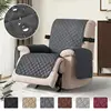 1 Seater Recliner Sofa Slipcover Pets Dog Kids Mat Solid Color Non-slip Recliner Couch Cover Four Seasons Sofa Armchair Mats 1