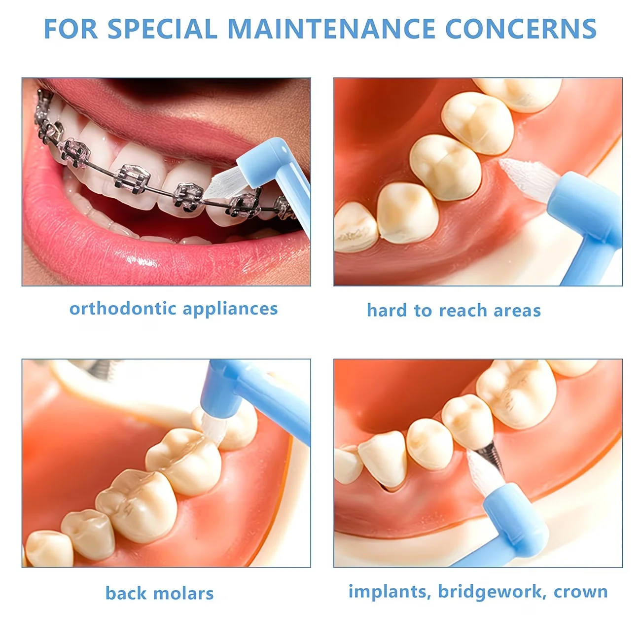 Orthodontic Braces Toothbrush with Single Tufted Pointed Head