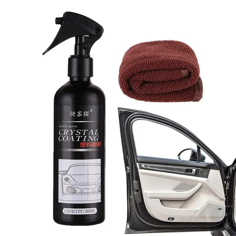 

300ml Crystal Revitalizing Auto Spray Multifunctional Seat Plastic Polishing Trim Restorer For Door Frames Restoring Liquid Kit