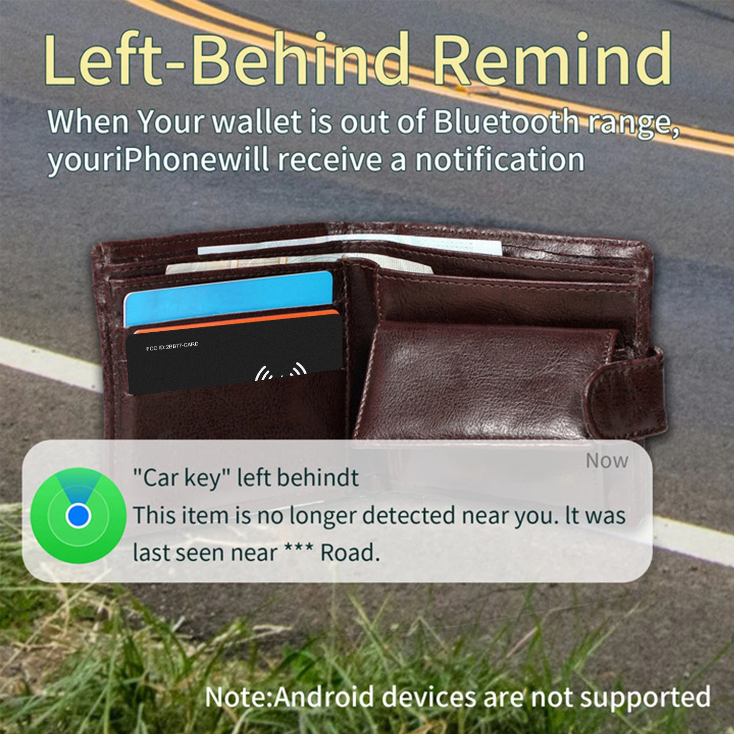 Bluetooth Tracker Smart Finder for Apple Find My iPhone Card Wallet Tracker Keys Finder 2025 [Apple MFi Certified] (iOS Only)
