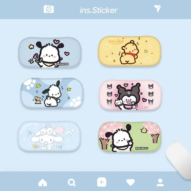

Cinnamoroll Sanrio Kawaii Anime Kuromi Cute Cartoon Pachacco Girly Heart Personality Silicone Wrist Pads Toy for Girls