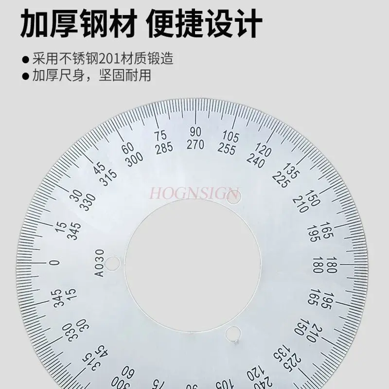 1개 스케일 다이얼은 정방향 및 역방향 기계식 식별 다이얼, 스테인리스 스틸 각도기와 통합되어 있습니다.
