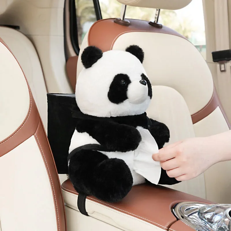 Cartoon Cute Car Tissue Box Creative Car Armrest Box Garbage Can 2 In 1 Tissue Bag Multi-functional Storage Bag For Home Office