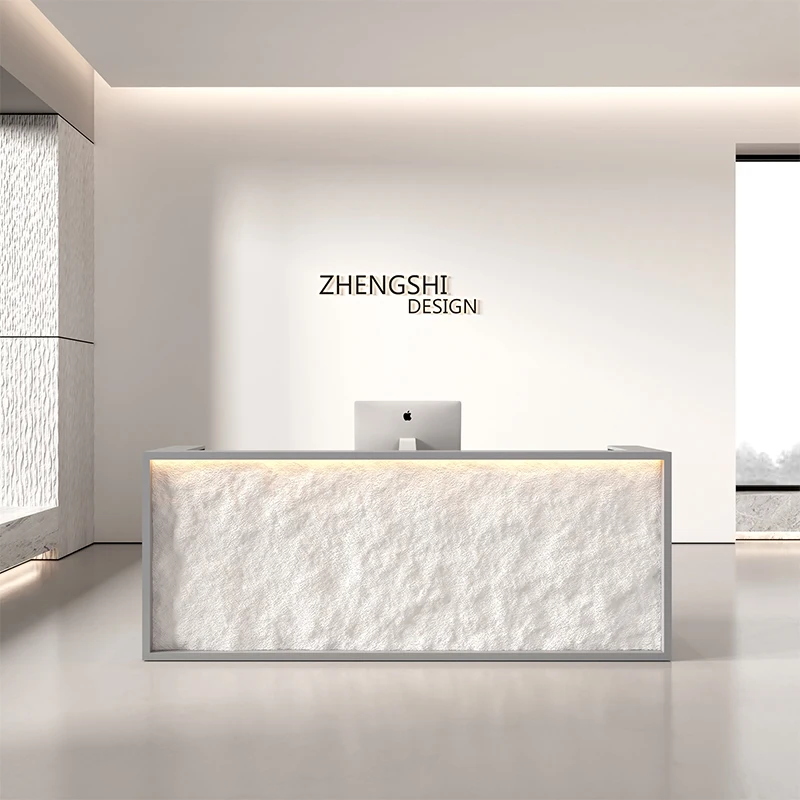 Nordic Luxury Reception Desks Modern Advanced Beauty Salon Storage Church Pulpito Bar Counter Furniture Receptionsdisk FYRD