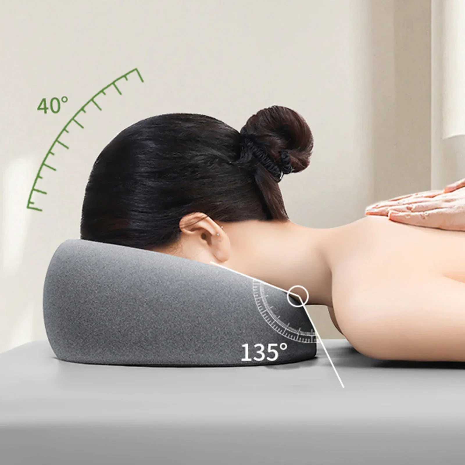 Face Down Pillow Desk Nap Pillow Prone Resting Comfort Memory Foam Ergonomics Home Massage Headrest for Beauty Salon