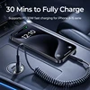 Joyroom Dual Ports Car Charger 30W Pull Ring USB Type-C Super Fast Charging Car Phone Charger Car Charging Accessories PD QC 2