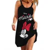 Disney Mickey Minnie Slip Dresses For Woman Summer 3D Print Clothing Cartoon Women's Beach Dress Cute Sexy Sling Beach Cool Top 1