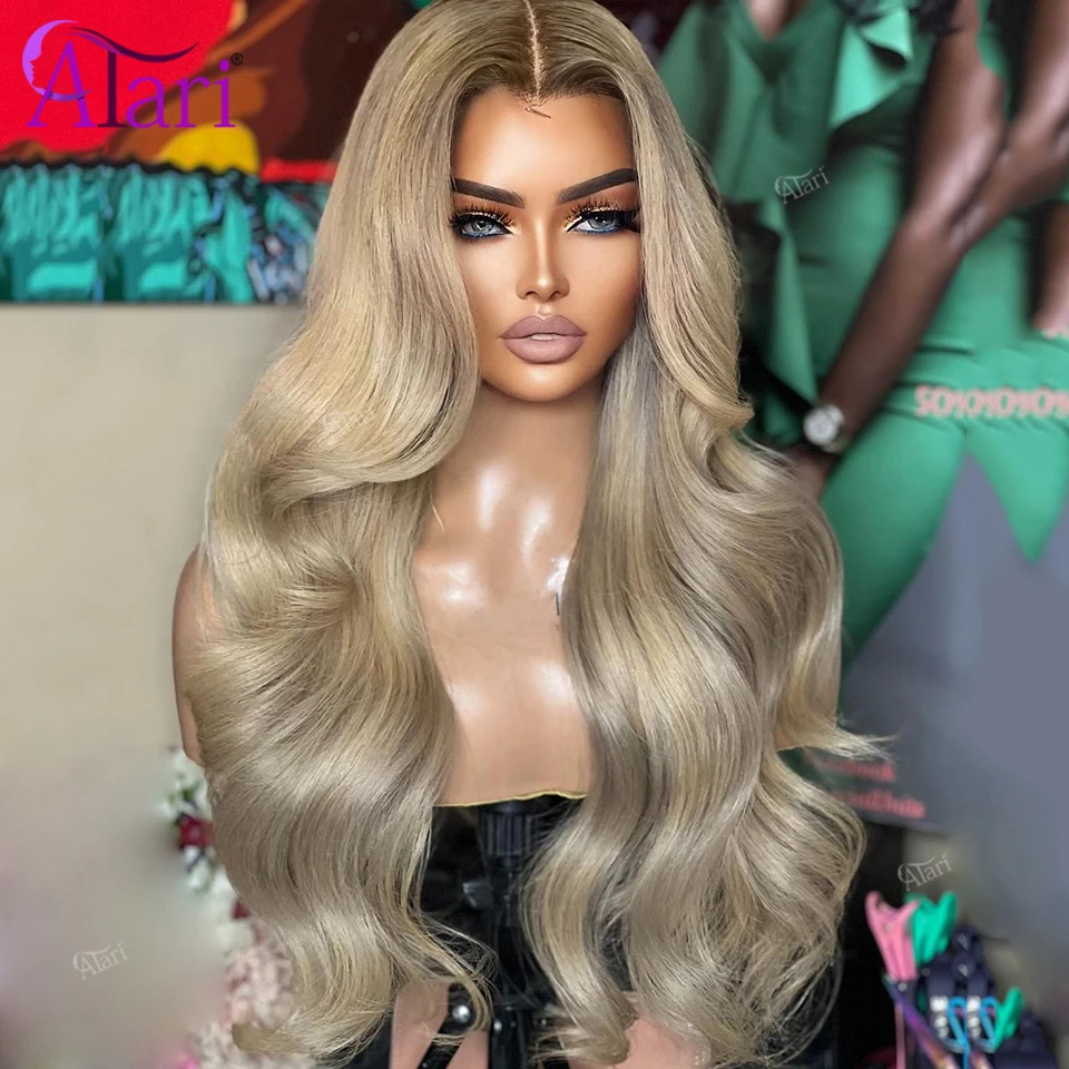 

Transparent Grey with 27 Blonde 13x4 13x6 Lace Frontal Human Hair Wigs Highlights 5x5 Lace Closure Body Wave Wig Pre Plucked