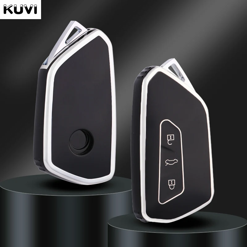 패션 TPU 자동차 원격 키 케이스 커버 쉘 포브, VW 폭스바겐 골프 8 2020 스코다 옥타비아 A8 2021 시트 레온 MK4 액세서리