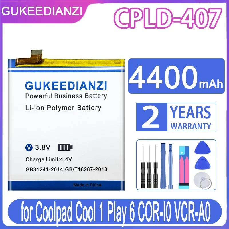 

GUKEEDIANZI Новинка 4400 мАч CPLD-407 аккумулятор для Coolpad Cool1 Cool 1 Play 6 Play6 C103 C106 R116 C106-7