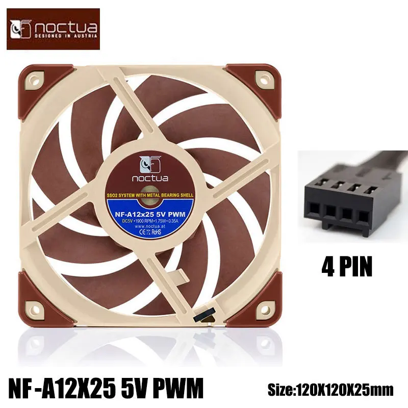 NF-A12x25 PWM 120mm PREMIUM FAN (5個セット) Amazon.com: Noctua NF