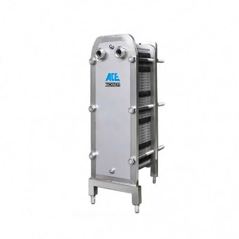 Stainless steel industrial sanitary liquid milk cold pasteurizer steam  heating plate exchanger - AliExpress