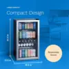 Beverage Refrigerator and Cooler - 120 Can Mini Fridge with Glass Door for Soda Beer or Wine - Small Drink Dispenser Machine for 2