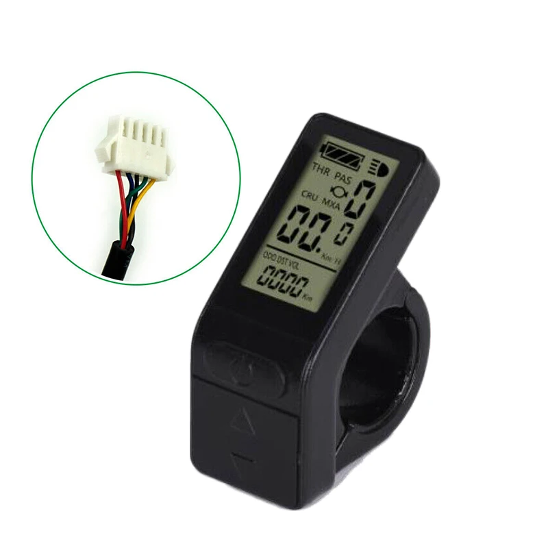 Mini display LCD4 per bicicletta elettrica per bici elettriche da 24/36/48 Volt con funzioni di assistenza alla potenza e visualizzazione dei guasti - immagine 5