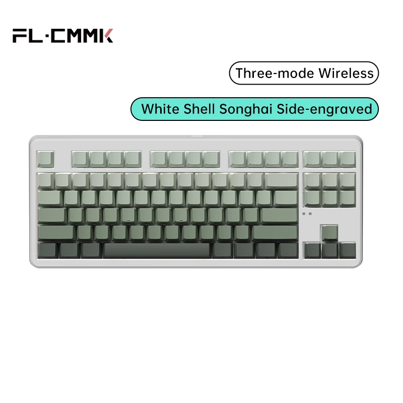 Fl・ESPORTS-X80-ディーカスタムキーボードキット,87key,rgb,ホット