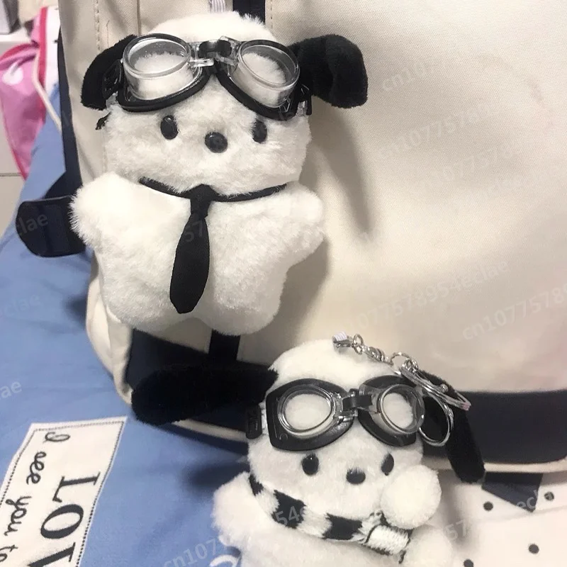 Kawaii Pochacco Plush Doll Key Chain Sanrio Animated Pendant Key Ring Cute Kids Toy Plush Couple Bag Key Ring Birthday Gifts
