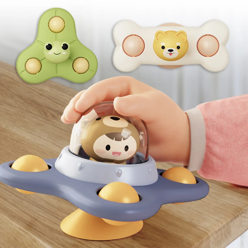 Baby Toys Suction Cup Spinner Animals Toddlers Fingertip Fidget Spinner