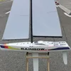 RC Boat Sailing Model 2.4G Rainbow 880 Electric Sailing Model Glass Steel Body Pure Wind 4