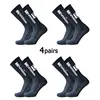 4Pairs/Lot 2024 New ANTI SLIP Tapedesign Football Socks Mid Calf Non-Slip Soccer Sport Cycling Sports Mens Sock EU38-45 2