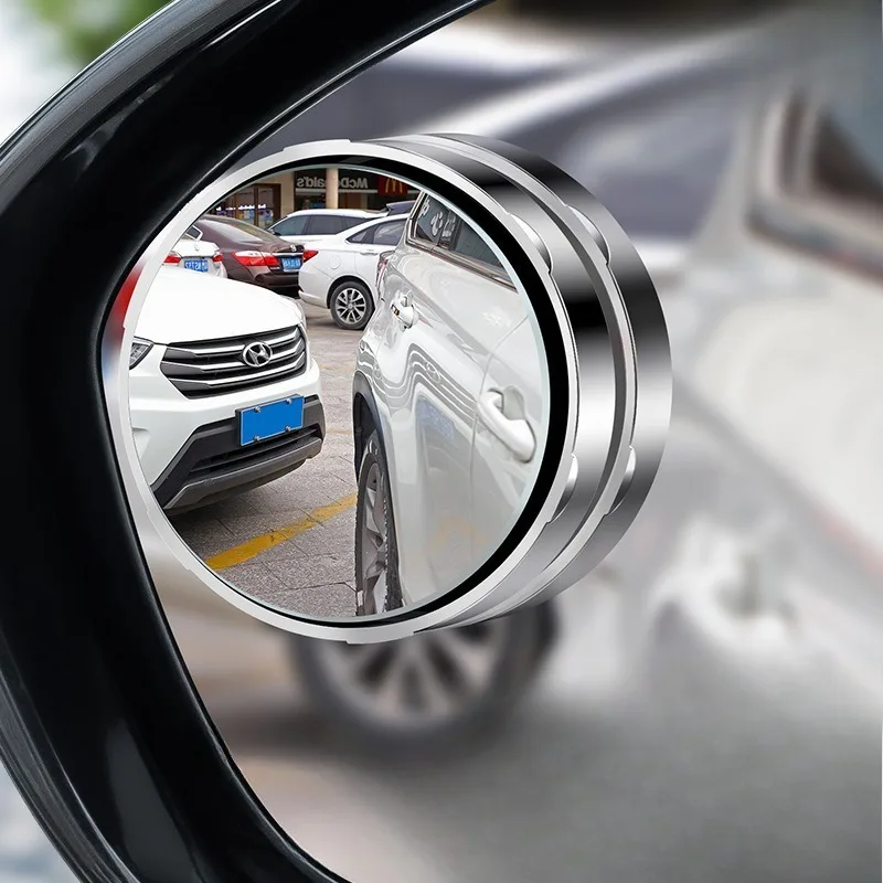 Frameless 360° HD Blind Spot Mirror - Adjustable Convex Car Rearview, Wide-Angle Accessory for Reverse  Parking  Safety