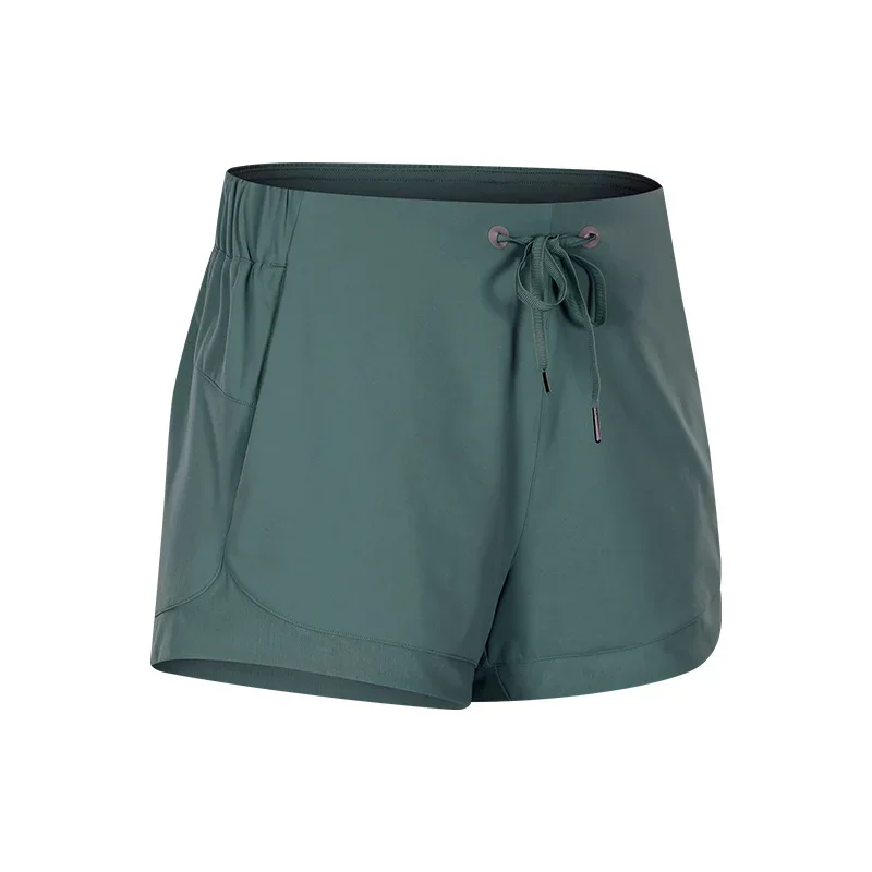 Women's Loose Lace Up High Waist Sports Shorts Female Solid Casual Nylon Fitness Short Harajuku Summer Multicolor Streetwear New