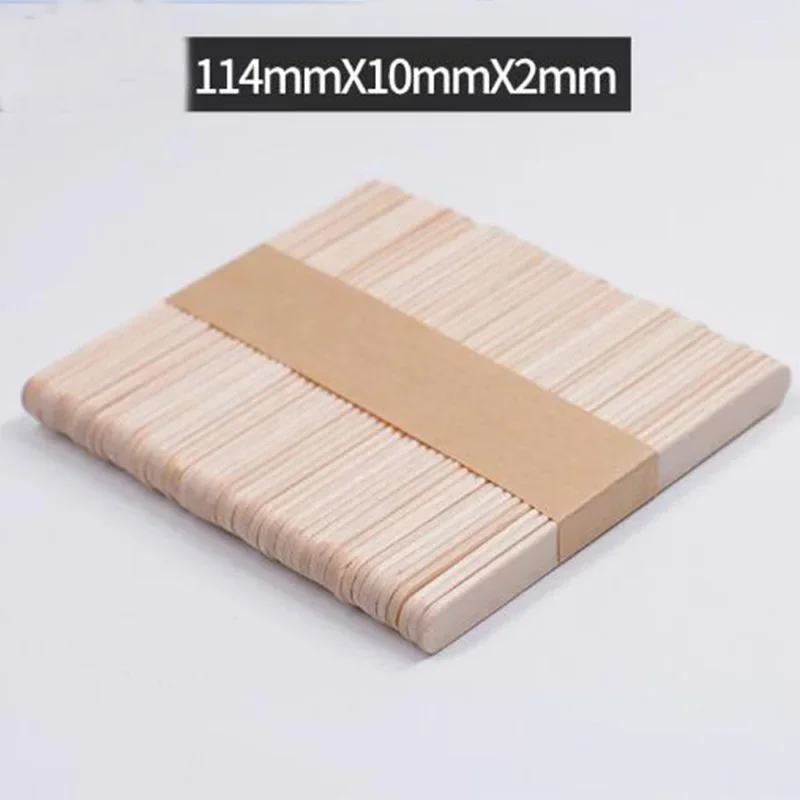 50/100PC Disposable Waxing Wooden Tongue Depressor Body Hair Removal Stick Tongue Depressor Wooden Spatulas Body Wax Waxing 3