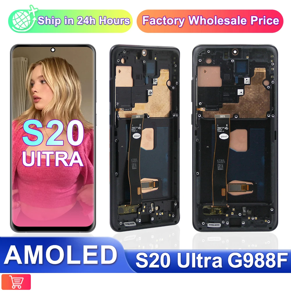 S20 Ultra Super AMOLED Screen Assembly Replacement for