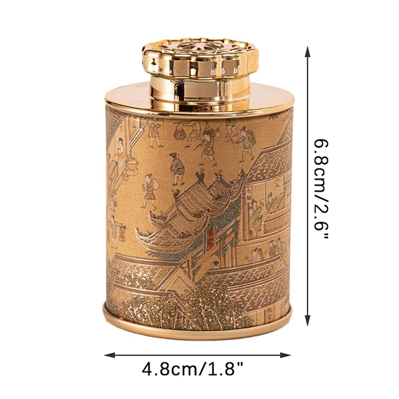 Mini Empty Tea Tin Can Household Green Black Tea Sealed Jar Portable Travel Small Packaging Box Paper Storage Can tea tin box tea canister