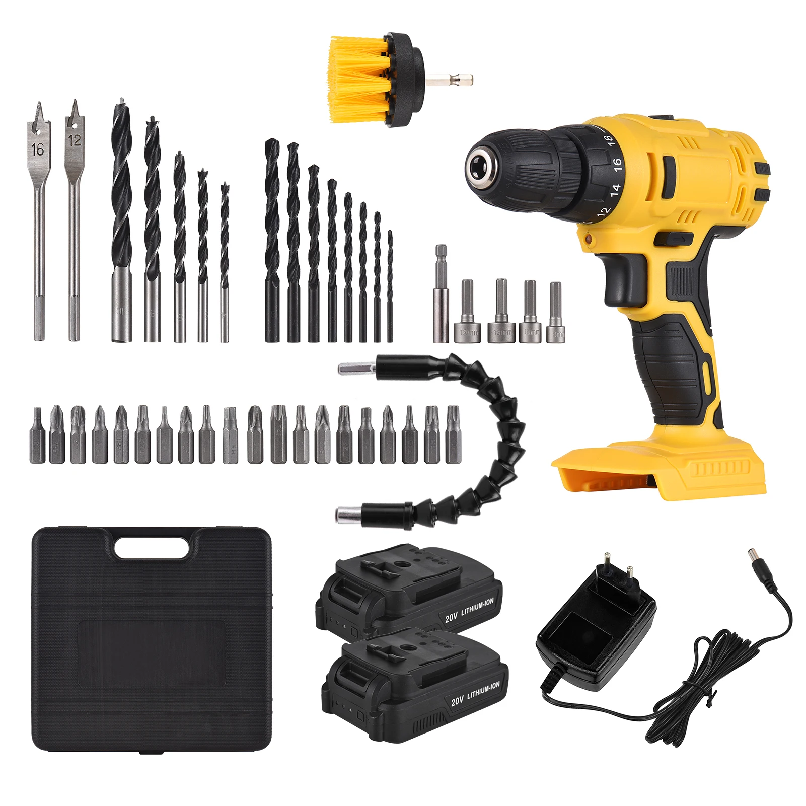 20VCordlessElectricDrill38InchChuckHandheldPowerDrill