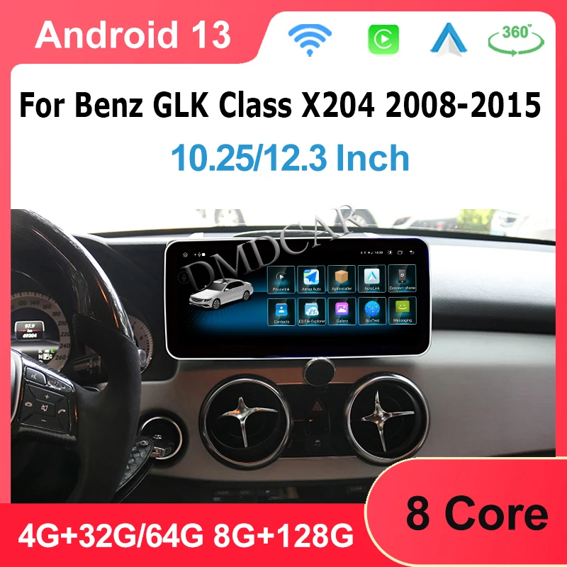 

Android13 GPS Navigation MT8259 12.5 Inch 10.25" For Mercedes Benz GLK Class 2008-2015 Multimedia Video Radio Stereo Player WIFI
