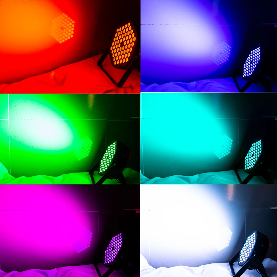 New 60✖3W upgradation 54 par light LED Party Lights Flat Par Strobe Dmx512 Control RGB 3In1 Colors for Dj Disco Wedding Xmas