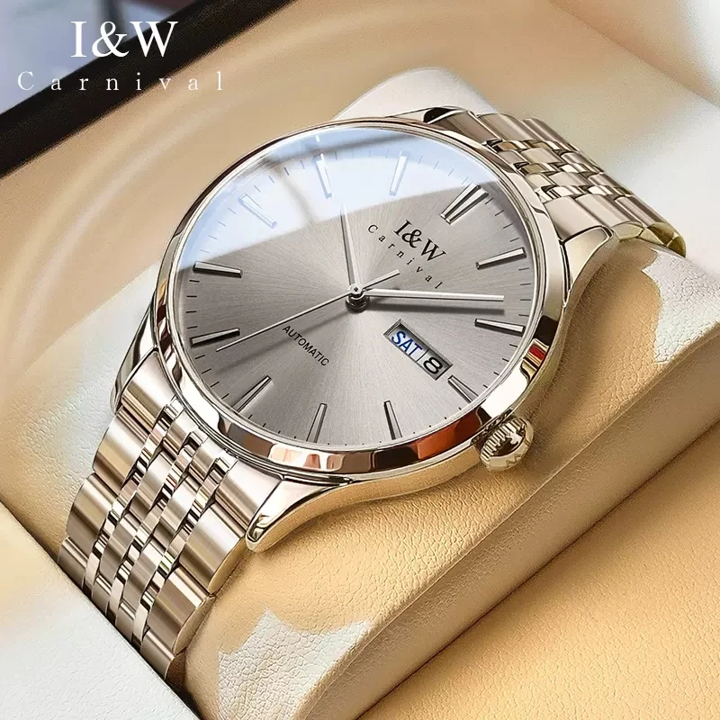 New IW Watch Men MIYOTA Automatic Mechanical Clock Mens Watches Stainless Steel Calendar Wristwatch Male Relogio Masculino
