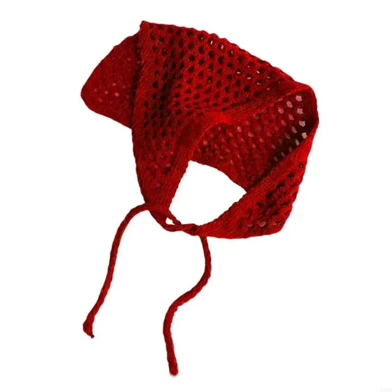 Y3NE Mehrzweck-Höhlen-Strickschal, dreieckiger Hüftschal, Kopfwickel für Frauen und Mädchen, Outdoor-Aktivitäten, Strandurlaub – Detail 2