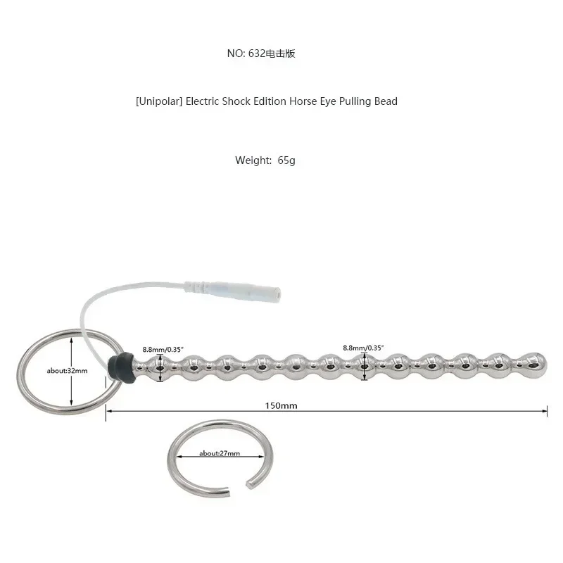 Horse Eye Penis Plug Electric Shock Urethral Catheter Sounds Masturbation Body Massage Medical Themed Toys Delay Ejaculation