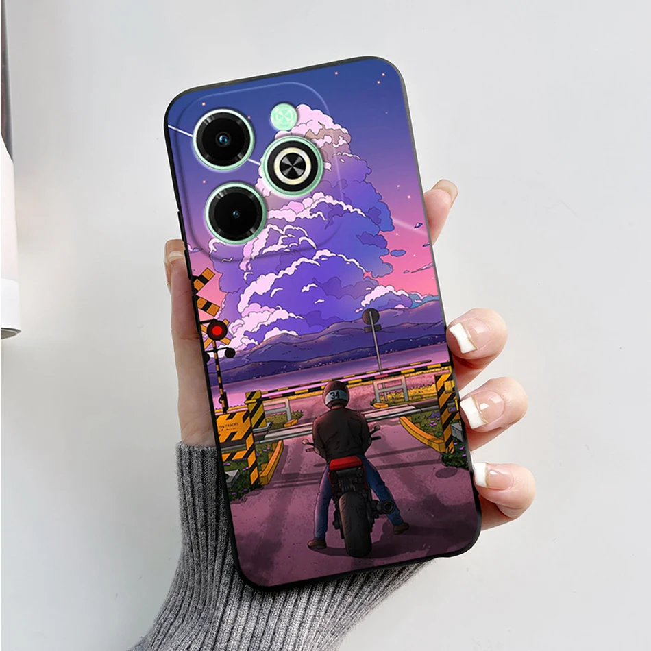 Fashionable Marble Black Silicone Soft Phone Case – Stylish Protective Back Cover s
