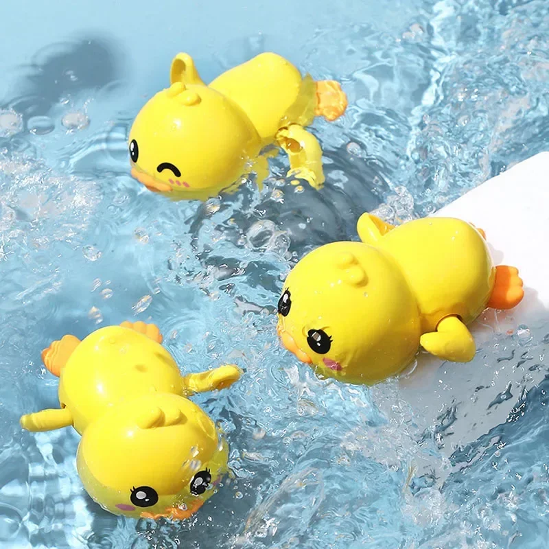 Cute Bath Toys Swimming Duck Bath Toy for Toddlers 1-3 Floating Wind Up Toys for Boy Girl New Born Baby Bathtub Toddler Toys