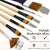32pcs Paint Brush Set, Artist Series, Nylon Bristles with Round, Filbert, Flat, Fan, Angle, Detail Brush, Suitable for Painting 3
