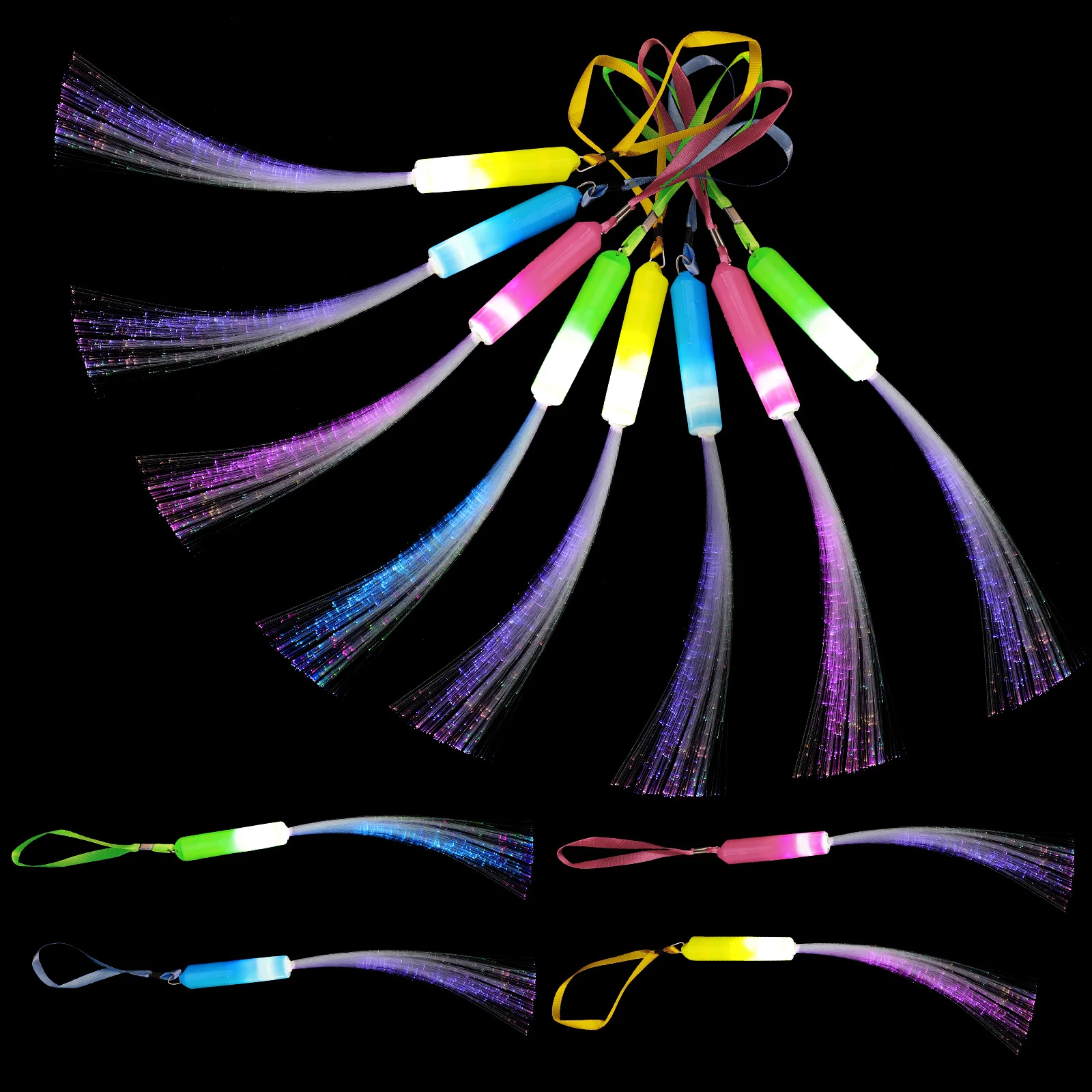 

LED Light Stick Luminous Glow Fiber Sticks Flashing Bracelets For Wedding Party Dance Club Concert Music Festival