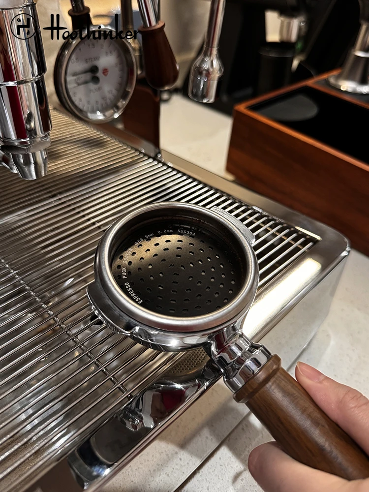 Hoothinker Espresso Puck Screen Espresso Filter Titanium Coating 51mm/53mm/58.5mm Portafilter Filter Basket 0.8mm