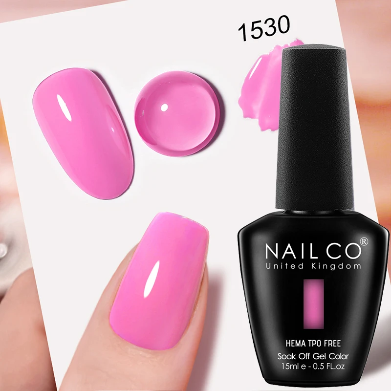 NAILCO Premium Soft Color Gel Polish - Vibrant Semi-Permanent Varnish, HEMA & TPO Free