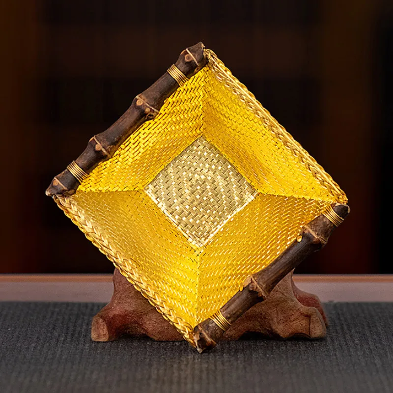 

Квадратная Воронка Tealight, Чайный фильтр, Чайная церемония, Плетение ручной работы, Позолота, Серебро 999 пробы, Аксессуары для чайных сервиз, Подарки