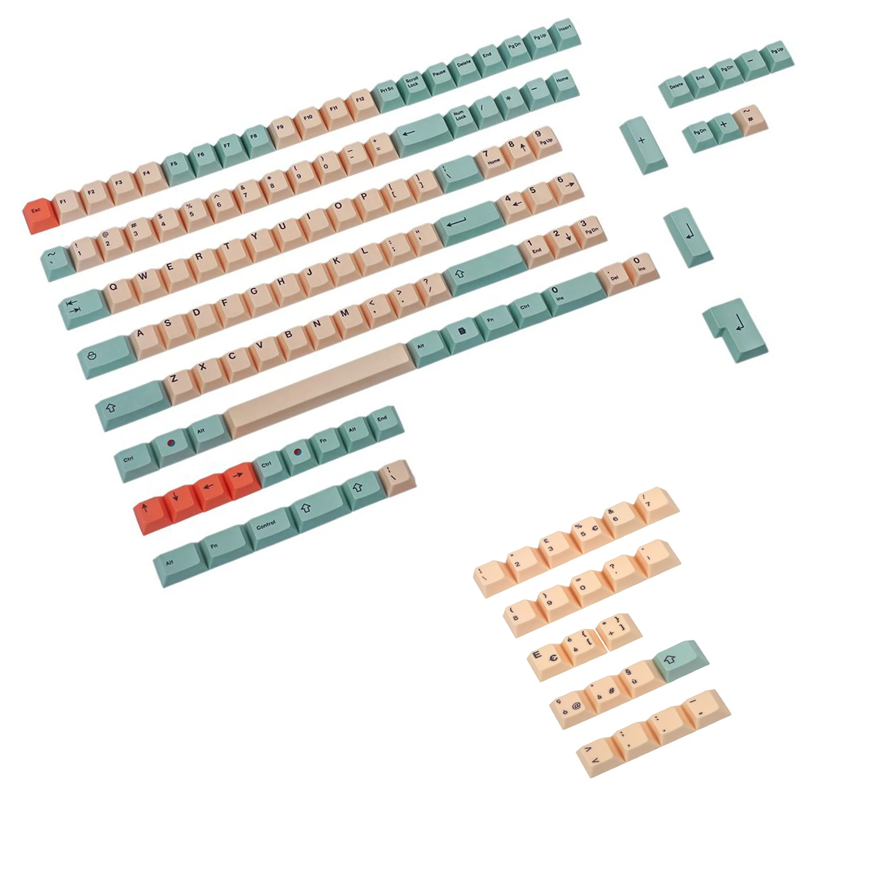 Hami Melon Dye-sub Pbt Keycaps para Interruptores mx Alemão Espanha Reino Unido Francês Iso 104 87 61 Filco Ymd96 Kbd75 Fc980m Id80 125 - Imagem 5