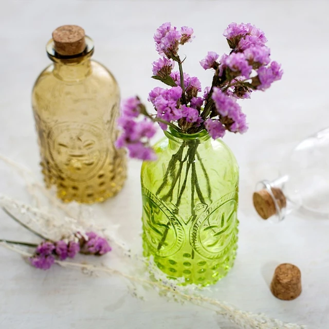 Dried Lavender Aromatherapy Diffuser With Vintage Inspired Bud Vase and  Essential Oil Set 