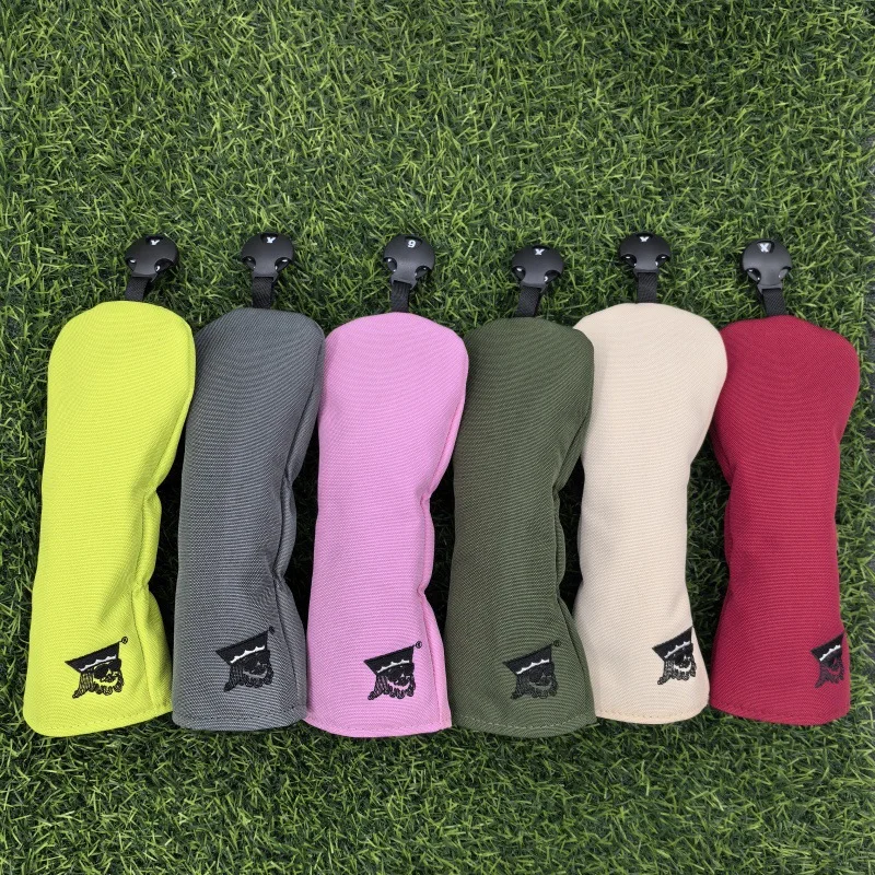 골프 클럽 헤드 커버, 드라이버 번호 1 우드 페어웨이 우드 UT 헤드 커버, 푸시 캡, 보호용 나일론 패브릭 골프 캡 커버