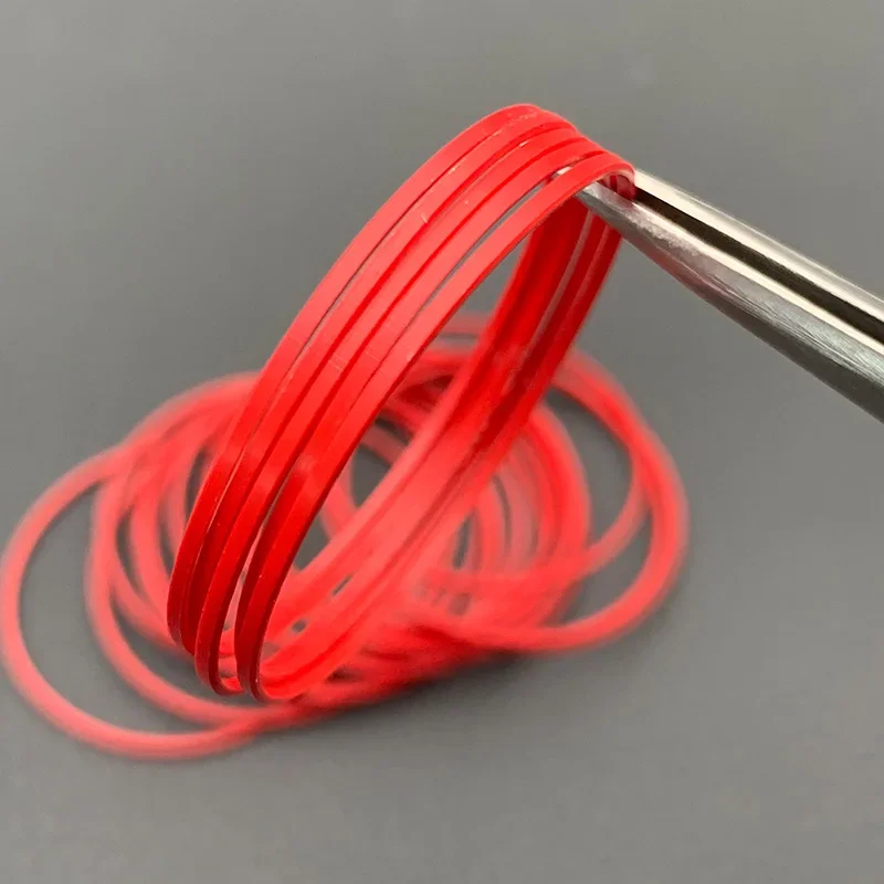 Red Plastic Gasket O-Ring Set (33-42MM) - Watch Case Bottom Cover Accessories