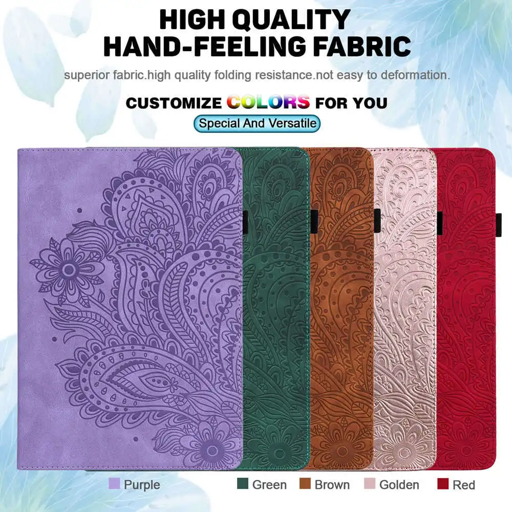 Per Lenovo Tab M8 4Th Pu Peafowl Pattern Custodia In Pelle Per Lenovo M10 Plus K10 Legion Y700 P11 Pro Gen 2 11.2 11.5 Cover Per Tablet